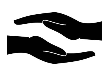 Yardım et, yardım et, yardım et veya yardım et. Yardım elini uzat. Beyaz arka planda siyah beyaz iki el.