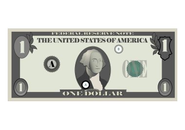 Amerikan doları faturası. Kuzey Amerika para birimi