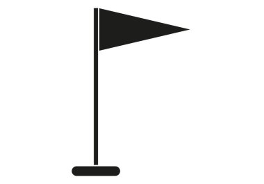 Beyaz arkaplanda siyah bayrak simgesi.