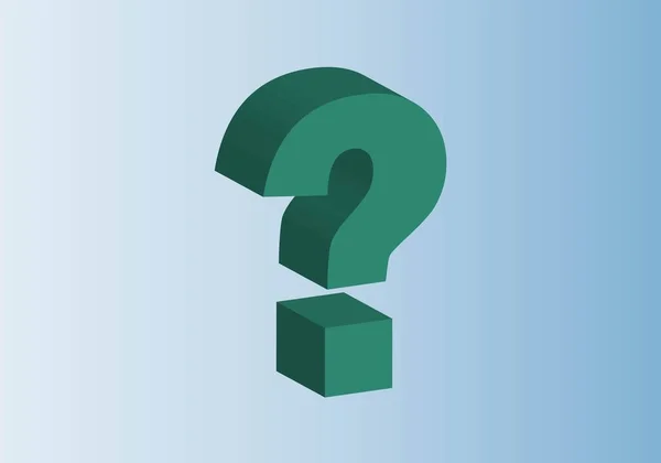 Wątpliwości Znak Zapytania Niepewność Pytanie Symbol Znaku Zapytania Kolorze Zielonym — Wektor stockowy