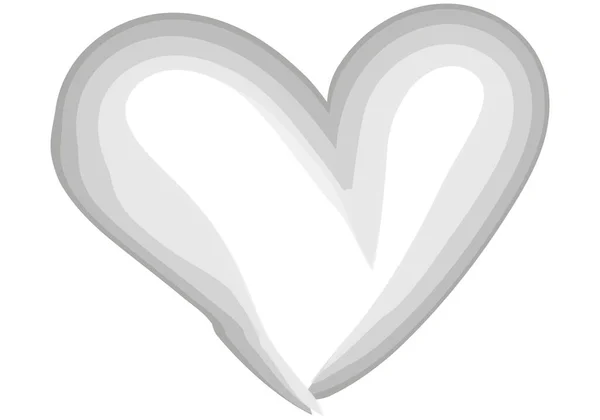 Schwarzes Herz Symbol Auf Weißem Hintergrund — Stockvektor