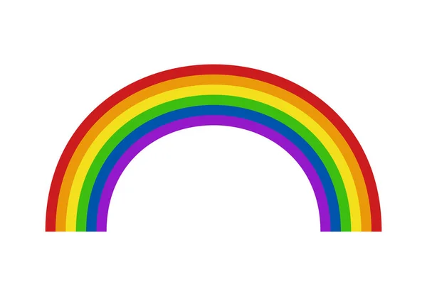 Beyaz arkaplanda LGTBI bayrağı olan gökkuşağı.