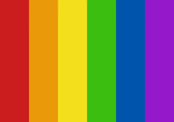 白地のLgbtqプライドの日旗 — ストックベクタ