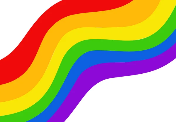 Lgtbq Flagge Auf Weißem Hintergrund — Stockvektor