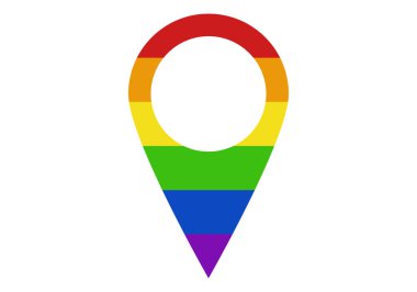 lgbtq bayrağı ile işaretleyici.