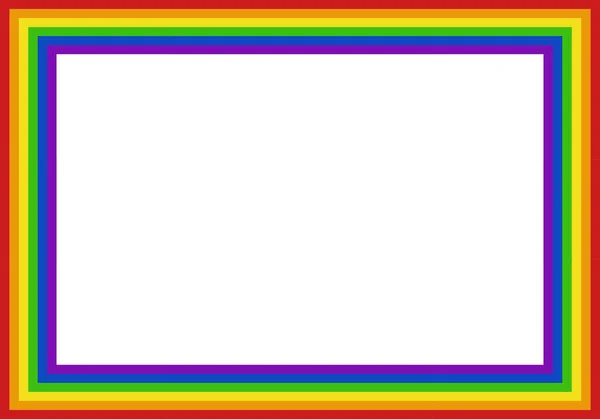 Marcar Con Bandera Lgbtq Sobre Fondo Blanco — Vector de stock