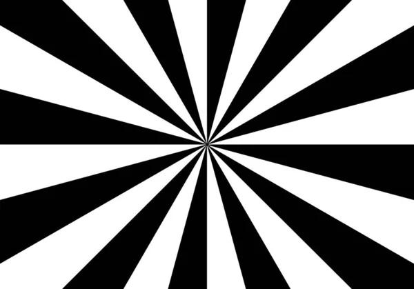 Hintergrund Aus Schwarzen Und Weißen Streifen Die Der Mitte Zusammenlaufen — Stockvektor