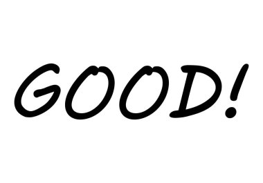 Beyaz arkaplanda iyi metin.