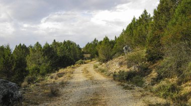 İspanya 'nın kırsal dağ manzaraları.