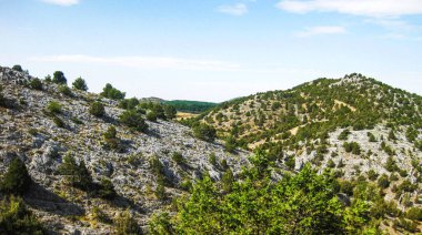 İspanya 'nın kırsal dağ manzaraları.