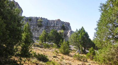 İspanya 'nın kırsal dağ manzaraları.