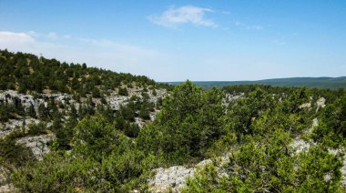 İspanya 'nın kırsal dağ manzaraları.