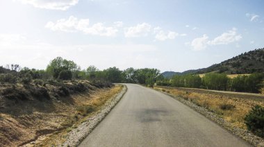 İspanya 'nın kırsal dağ manzaraları.