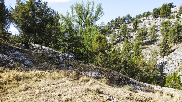 İspanya 'nın kırsal dağ manzaraları.