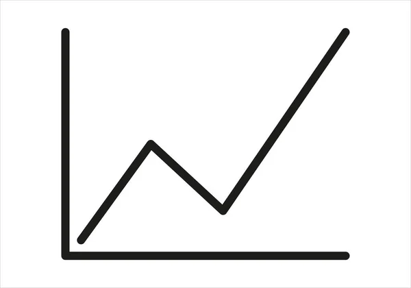 Gráfico Estadístico Ascendente Sobre Fondo Blanco — Vector de stock
