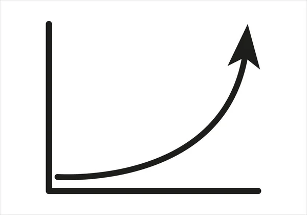 白い背景の上昇統計グラフ — ストックベクタ