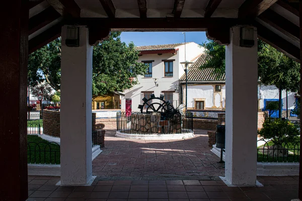 Traditionele Binnenplaats Van Een Stad Castilla Mancha — Stockfoto