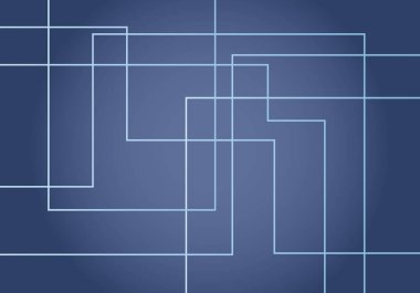 Koyu mavi arkaplanda parlak mavi çizgiler.