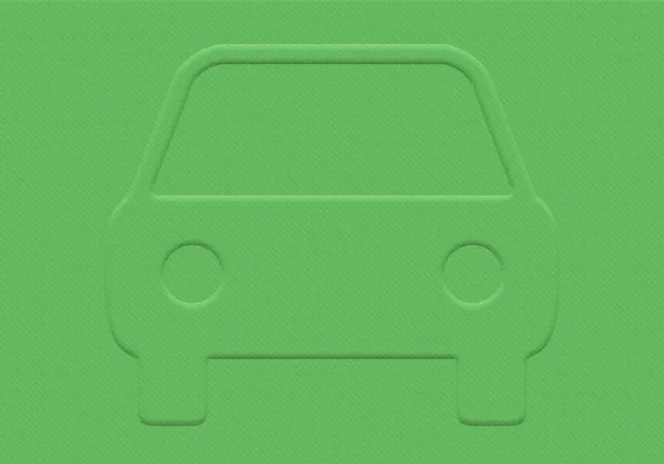 Green Car Silhouette Green Background — 图库照片