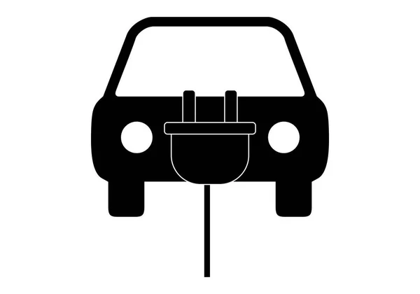 Black Icon Car Plug — 图库矢量图片