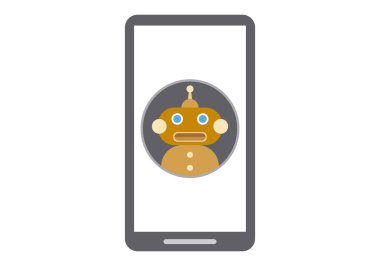 Yapay zeka robot simgesi.