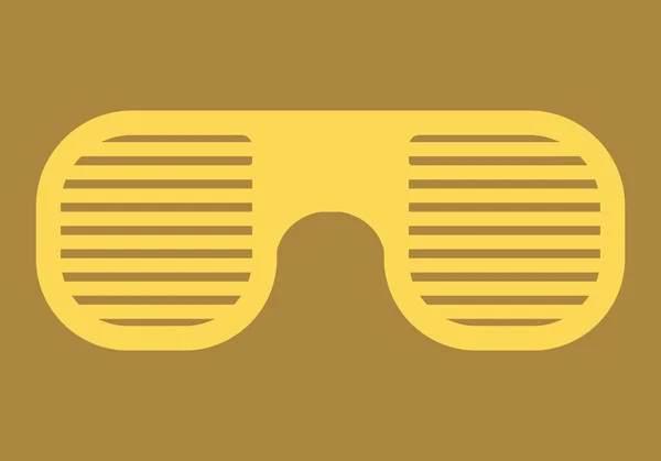 Gele Strandbril Oranje Achtergrond — Stockvector