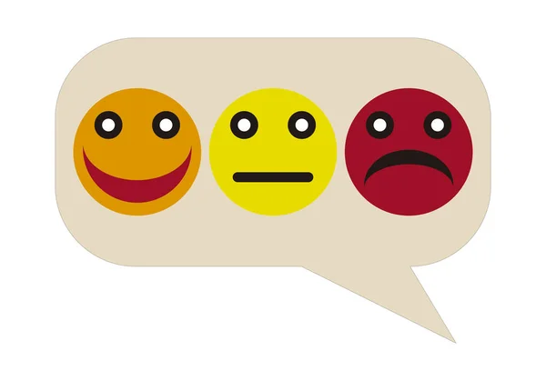 Survey Speech Bubble Conformity Emoticons — 图库矢量图片