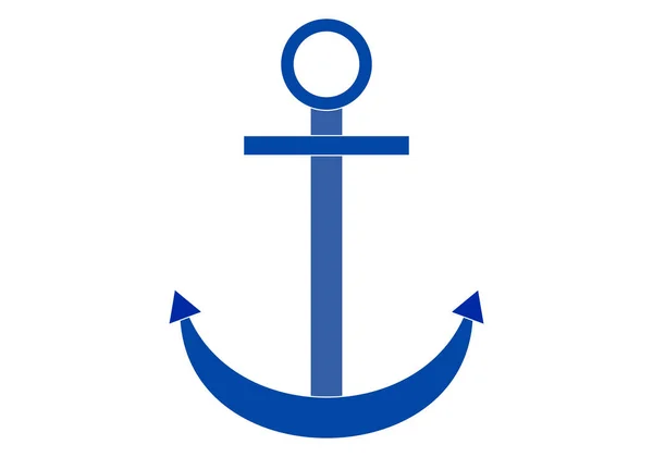 Icône Ancrage Bleu Marine Sur Fond Blanc — Image vectorielle