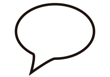 Beyaz arkaplanda konuşma balonu simgesi.