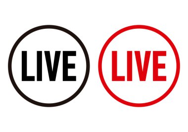 Canlı siyah ve kırmızı simge.