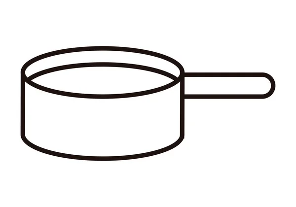 Casserole Icône Noire Sur Fond Blanc — Image vectorielle