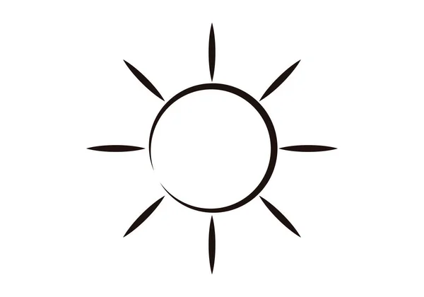 Значок Чорного Сонця Білому Тлі — стоковий вектор