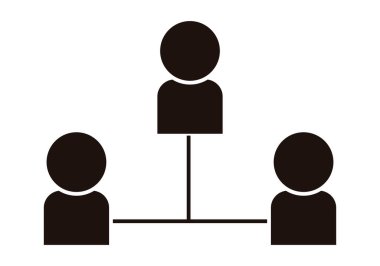 Beyaz arkaplanda aile ağacı simgesi.