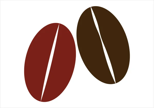 白色背景的咖啡种子图标 — 图库矢量图片