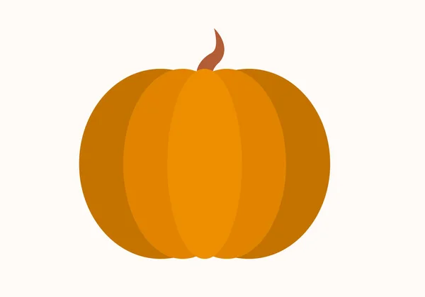 白い背景のオレンジかぼちゃアイコン — ストックベクタ