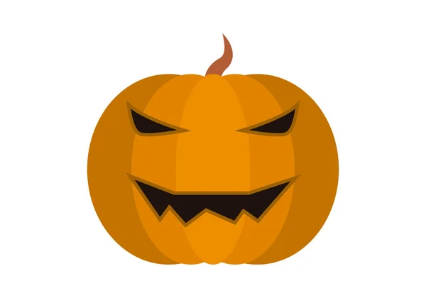 Icône Citrouille Avec Effrayant Visage Halloween — Image vectorielle