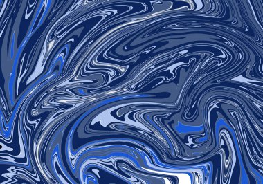 Turby suları. Deniz fırtınası. Galerna. Mavi tonda soyut yazdırma.