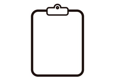 Beyaz arkaplanda siyah ofis simgesi.