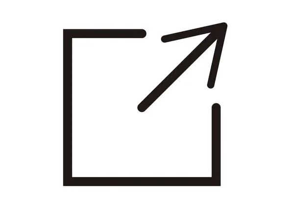 Schwarzes Symbol Für Zoom Oder Vollbild — Stockvektor