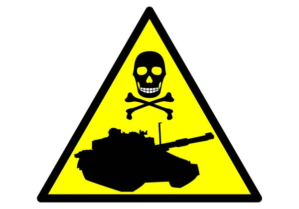Signal Alerte Pour Conflit Guerre Guerre Détruit Humanité Panneau Danger — Image vectorielle