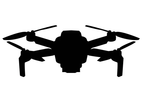 Siyahlı drone silueti. Kontrolsüz hava aracı