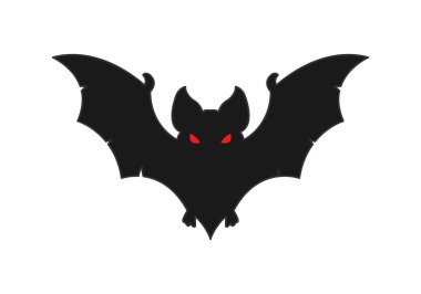 Red-eyed bat silhouette 