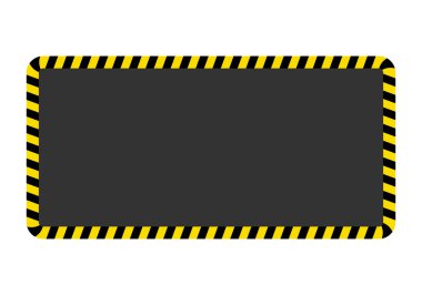 Sarı ve siyah çerçeveli uyarı işareti veya uyarı