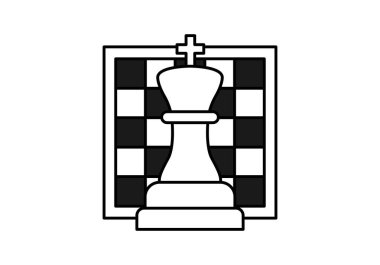 Bir parça ile siyah satranç simgesi