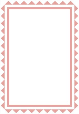 Beyaz arkaplanda kırmızı üçgenli dikey çerçeve