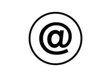 Beyaz arkaplanda simgede siyah