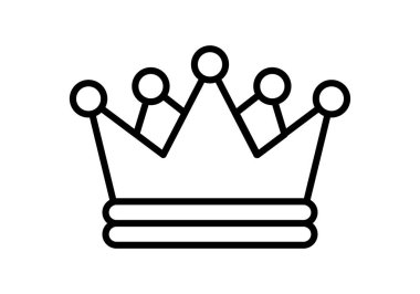 Beyaz arkaplanda siyah taç simgesi