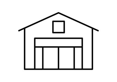 Endüstriyel depo simgesi