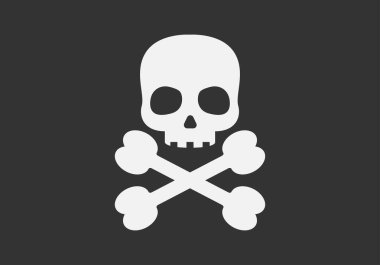 Kurukafa ve çapraz kemikler sembolü, Korsan.