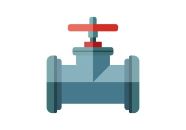 Endüstriyel boru vanasının ya da musluğun düz simgesi